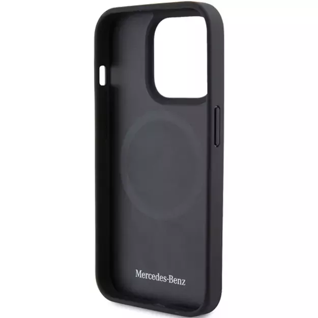 Mercedes Smooth Leather MagSafe case for iPhone 15 Pro - black 6