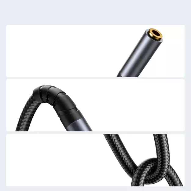 Joyroom stereo audio cable AUX 3.5 mm mini jack (male) - mini jack (female) 1.2 m black (SY-A09) 17