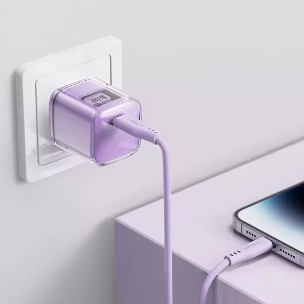 Acefast A53 PD 30W GaN USB-C charger with display - purple 4