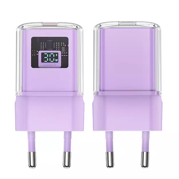 Acefast A53 PD 30W GaN USB-C charger with display - purple 2