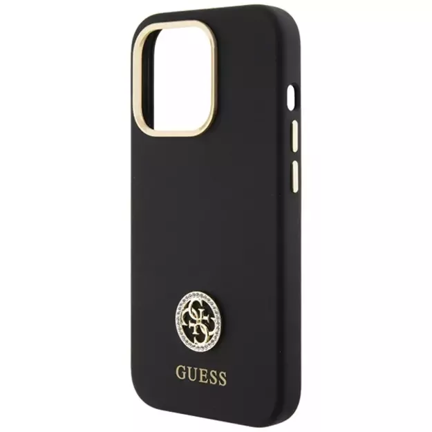 Guess Silicone Logo Strass 4G case for iPhone 15 Pro Max - black 5