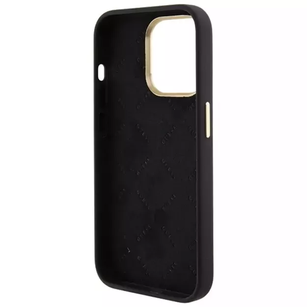 Guess Silicone Logo Strass 4G case for iPhone 15 Pro Max - black 6