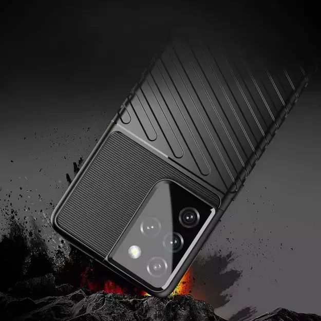 Thunder Case flexible armored cover for Samsung Galaxy S22 Ultra black 3
