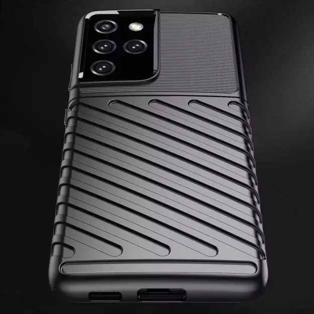 Thunder Case flexible armored cover for Samsung Galaxy S22 Ultra black 5