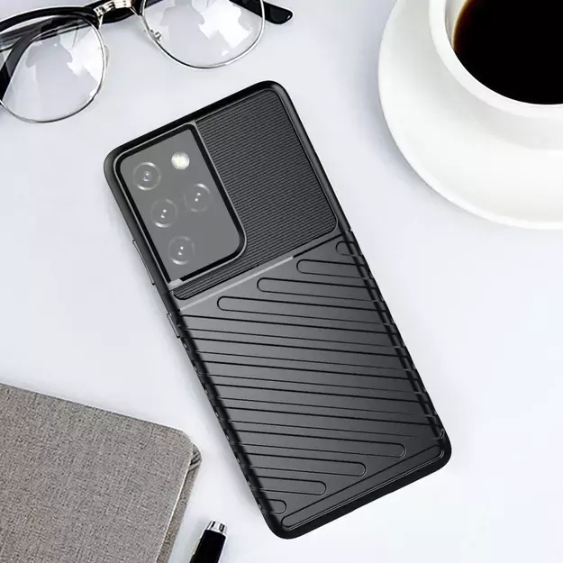 Thunder Case flexible armored cover for Samsung Galaxy S22 Ultra black 9