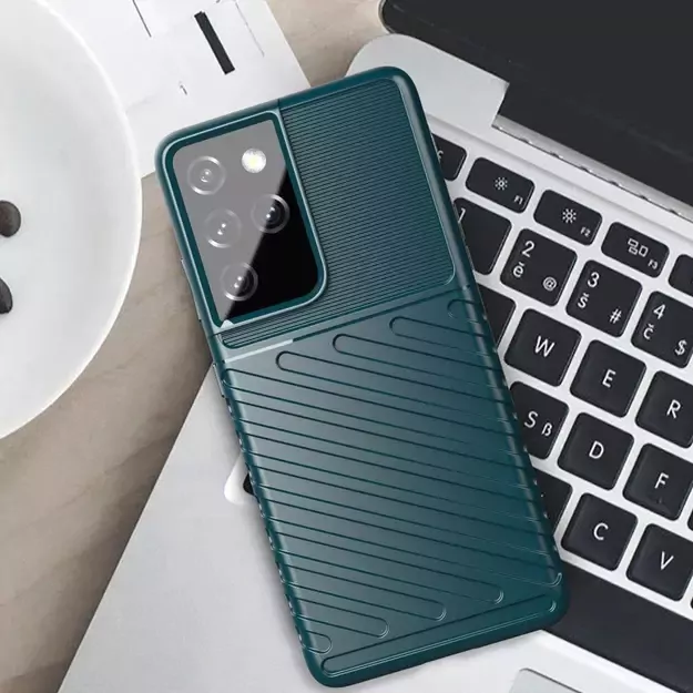 Thunder Case flexible armored cover for Samsung Galaxy S22 Ultra black 4
