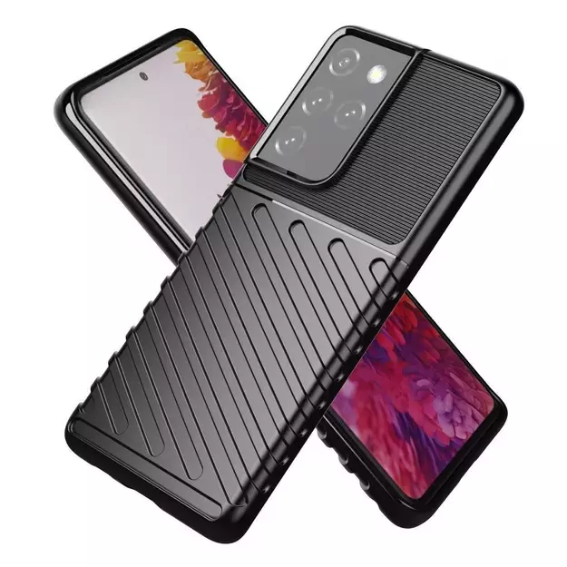 Thunder Case flexible armored cover for Samsung Galaxy S22 Ultra black 12