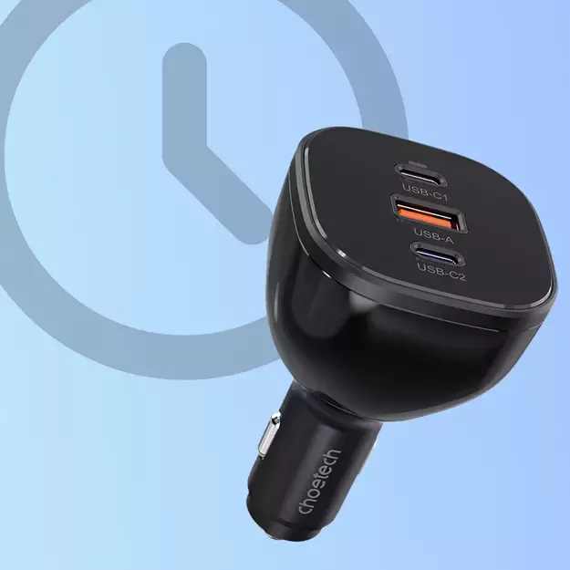 Choetech TC0024 car charger 160W 2x USB-C PD 3.1 1x USB-A - black 7