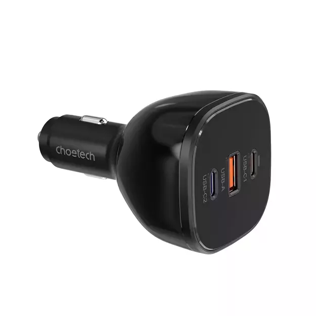 Choetech TC0024 car charger 160W 2x USB-C PD 3.1 1x USB-A - black 1