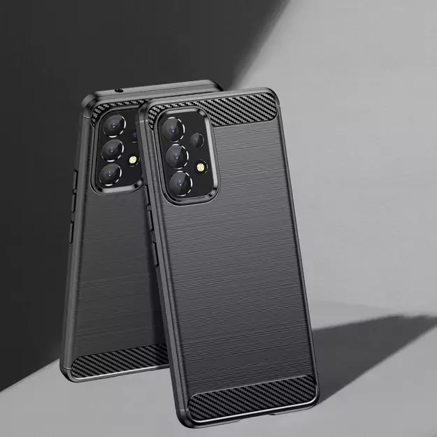 Carbon Case Flexible Cover Sleeve for Samsung Galaxy A53 5G black 6