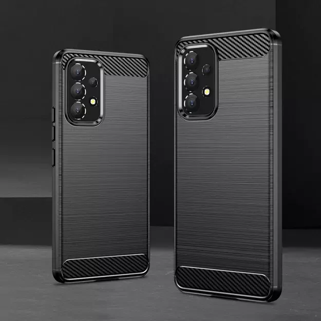 Carbon Case Flexible Cover Sleeve for Samsung Galaxy A53 5G black 5