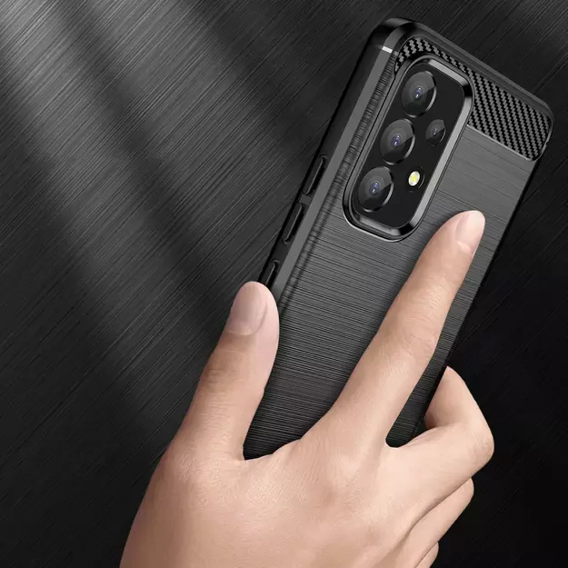 Carbon Case Flexible Cover Sleeve for Samsung Galaxy A53 5G black 2