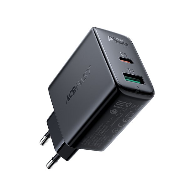 Acefast wall charger USB Type C / USB 32W, PPS, PD, QC 3.0, AFC, FCP white (A5 white) 2