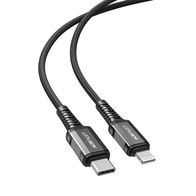 Acefast C1-01 Lightning - USB-C MFi PD cable 30W 3A 480Mb/s 1.2m - black 6