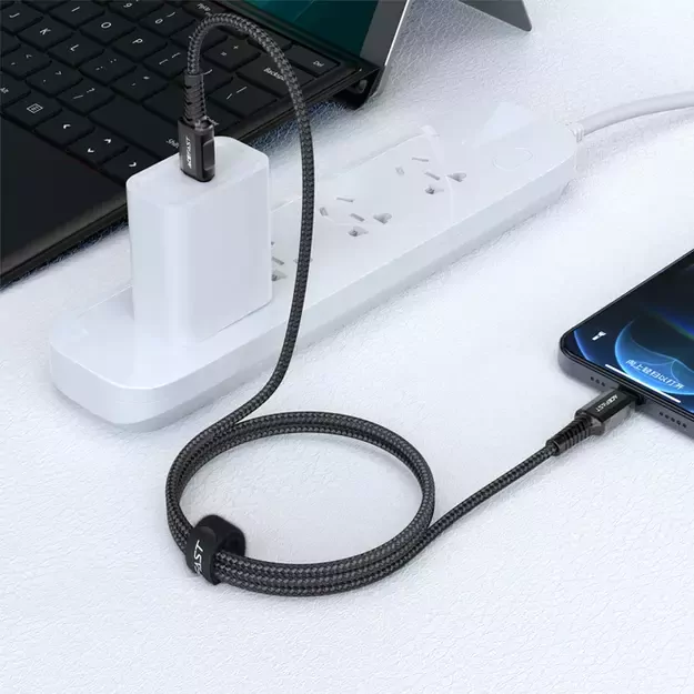 Acefast C1-01 Lightning - USB-C MFi PD cable 30W 3A 480Mb/s 1.2m - black 3