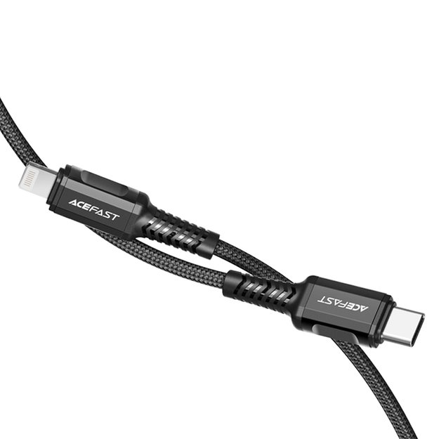 Acefast C1-01 Lightning - USB-C MFi PD cable 30W 3A 480Mb/s 1.2m - black 7
