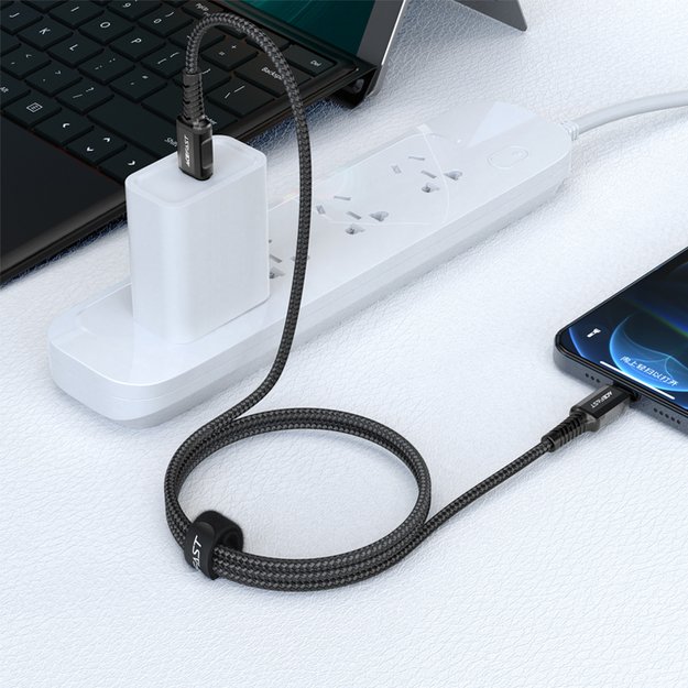 Acefast C1-01 Lightning - USB-C MFi PD cable 30W 3A 480Mb/s 1.2m - black 8