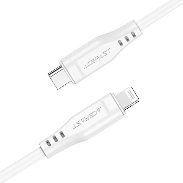 Acefast C3-01 Lightning - USB-C PD cable 30W 3A 480Mb/s 1.2m - white 12