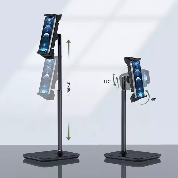 Acefast telescopic phone and tablet holder (135-230mm wide) for the desk 360 ° black (E4 black) 14