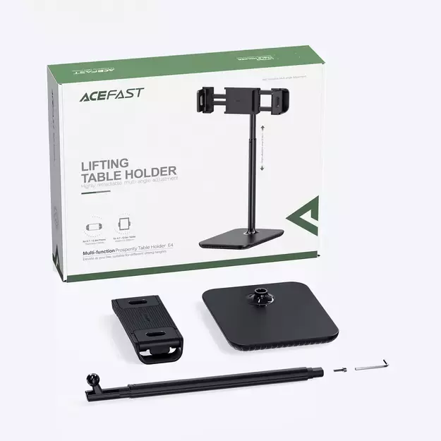 Acefast telescopic phone and tablet holder (135-230mm wide) for the desk 360 ° black (E4 black) 10