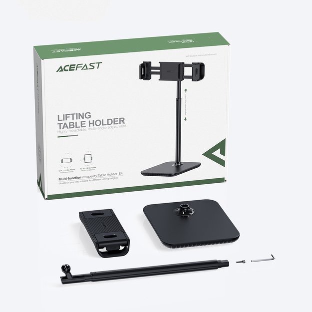 Acefast telescopic phone and tablet holder (135-230mm wide) for the desk 360 ° black (E4 black) 26