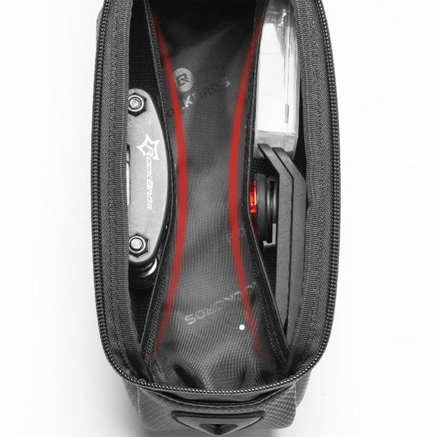 Rockbros B68-1 armored bicycle bag with phone pocket 1.7l - black 6