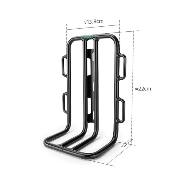 Rockbros 33210010001 front bicycle shelf for bicycle fork - black 3