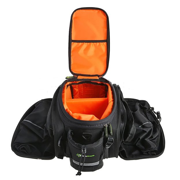 Rockbros A6-03BK bicycle bag for trunk 35 l with fold-out pockets - black 5