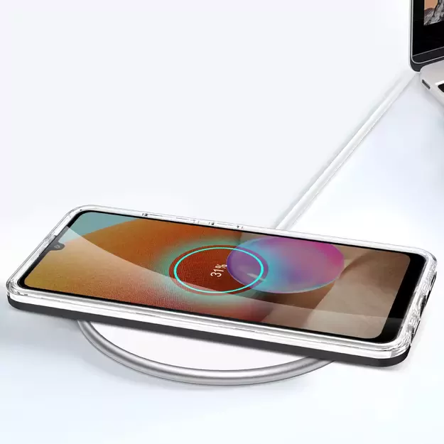 Clear 3in1 Case for Samsung Galaxy A72 4G Frame Gel Cover Black 7
