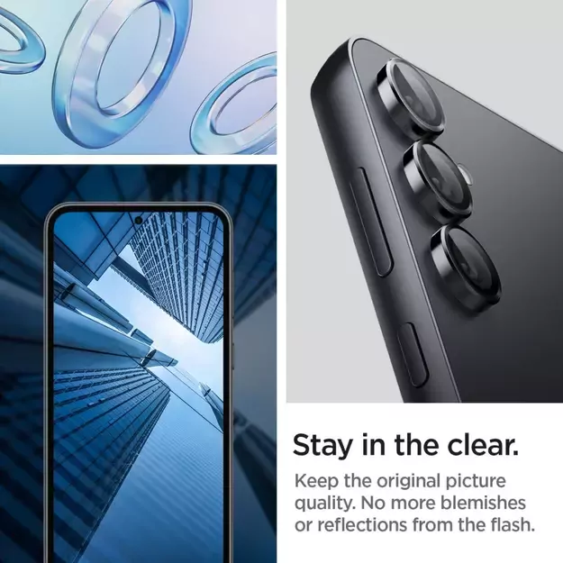 Spigen Glas.tR EZ Fit Optik Camera Protector for Samsung Galaxy S23 FE - Black 2 pcs. 9