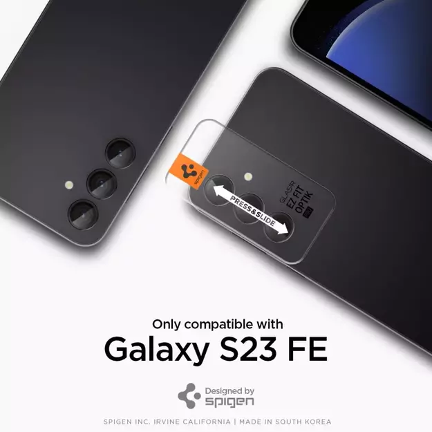Spigen Glas.tR EZ Fit Optik Camera Protector for Samsung Galaxy S23 FE - Black 2 pcs. 7