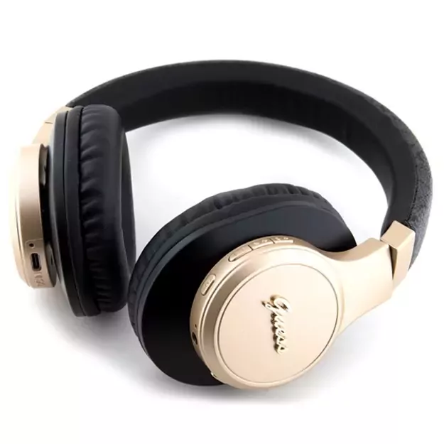 Guess Bluetooth on-ear headphones GUBH604GEMK black/black 4G Script 4