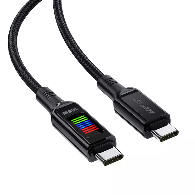 Acefast C7-03 USB-C USB-C 100W 1.2m cable with display - black 8