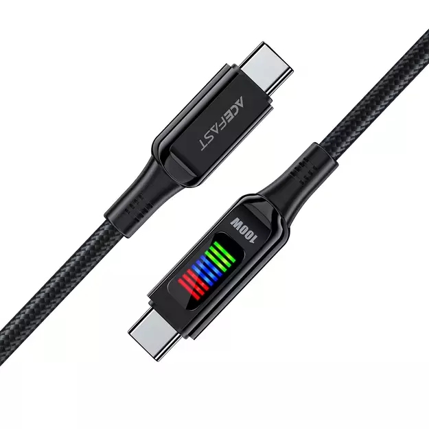 Acefast C7-03 USB-C USB-C 100W 1.2m cable with display - black 9