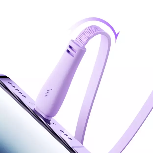 Joyroom Colorful Series S-A40 Cable Retractable 3in1 USB-A - USB-C / Lightning / Micro USB 1m - Purple 16