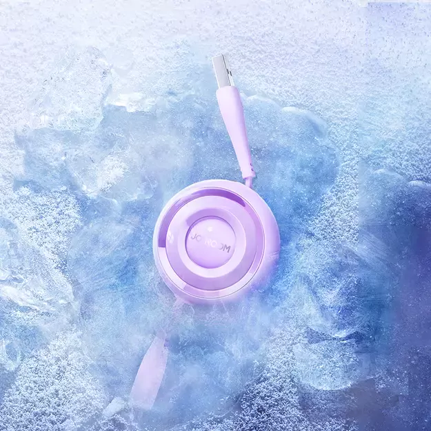 Joyroom Colorful Series S-A40 Cable Retractable 3in1 USB-A - USB-C / Lightning / Micro USB 1m - Purple 1