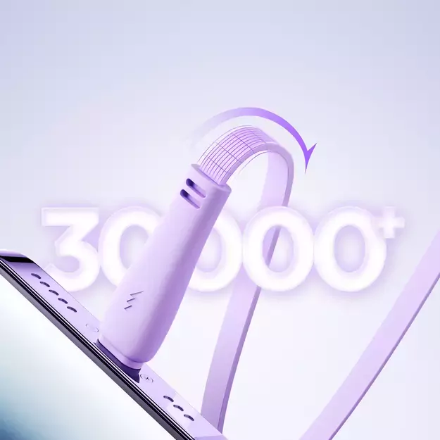 Joyroom Colorful Series S-A40 Cable Retractable 3in1 USB-A - USB-C / Lightning / Micro USB 1m - Purple 4