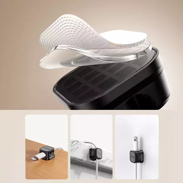 Joyroom JR-ZS368 magnetic cable organizer - black (3 pcs.) 8