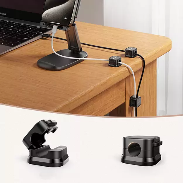 Joyroom JR-ZS368 magnetic cable organizer - black (3 pcs.) 10