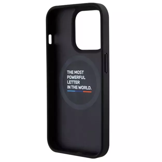 BMW Leather Carbon MagSafe iPhone 15 Pro Max Case - Black 13