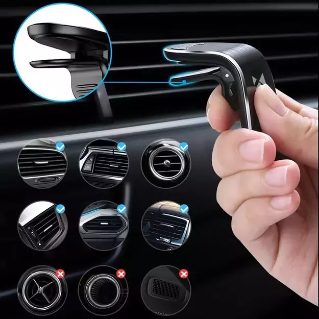 Wozinsky magnetic phone holder on the ventilation grille black (WCH-02) 6