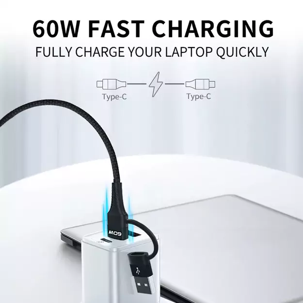 Wozinsky WNBAA 4in1 cable 2x USB-C 1x USB-A 1x Lightning 60W 1 m - black 7