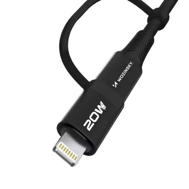 Wozinsky WNBAA 4in1 cable 2x USB-C 1x USB-A 1x Lightning 60W 1 m - black 3