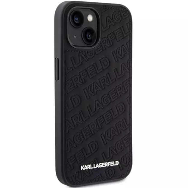 Karl Lagerfeld Quilted K Pattern case for iPhone 15 - black 3