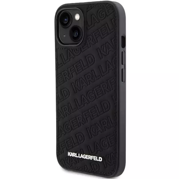 Karl Lagerfeld Quilted K Pattern case for iPhone 15 - black 1