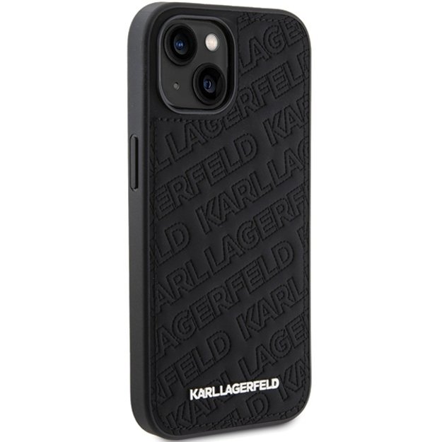 Karl Lagerfeld Quilted K Pattern case for iPhone 15 - black 10