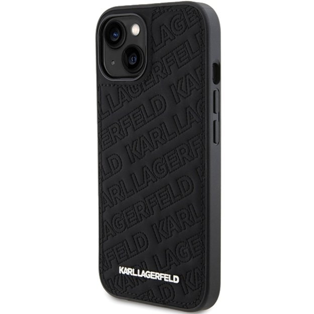 Karl Lagerfeld Quilted K Pattern case for iPhone 15 - black 8