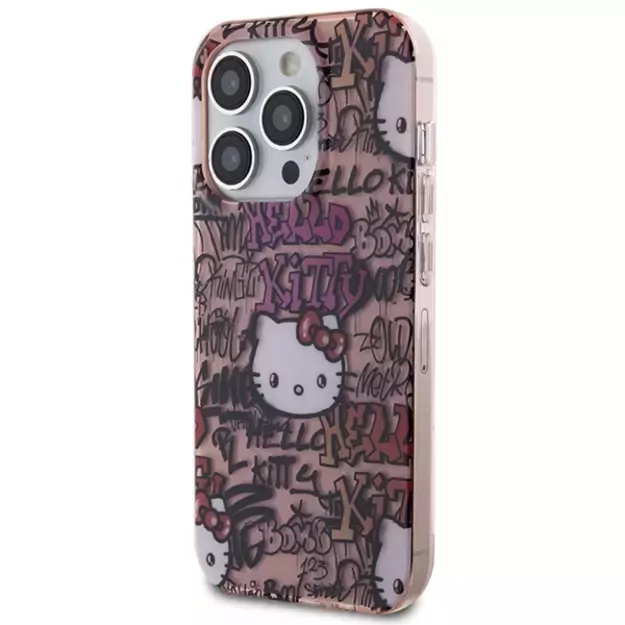 Hello Kitty IML Tags Graffiti case for iPhone 15 Pro Max - pink 1