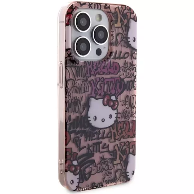 Hello Kitty IML Tags Graffiti case for iPhone 15 Pro Max - pink 3