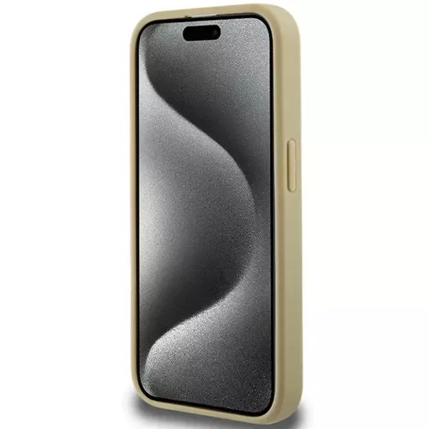 Hello Kitty Leather Kitty Head MagSafe case for iPhone 15 Pro - gold 4